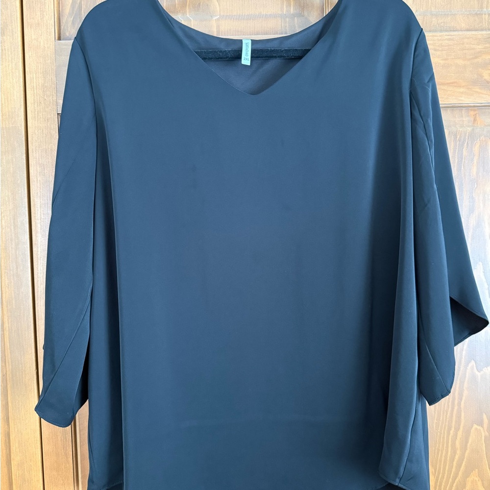 Elegant Navy Blue Women's Top